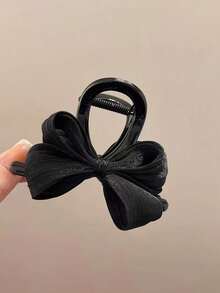 1 件装简约布艺蝴蝶结发爪，发爪半髻发夹女士发夹发夹发夹发夹发夹，爪夹秋冬发饰女士度假装女士