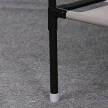 Perchero multifuncional para suelo dormitorio pasillo tendedero perchero combinado almacenamiento Organizador perchero ropa multiusos piso dormitorio doble barra estantería resistente armable - Negro - Ver 6