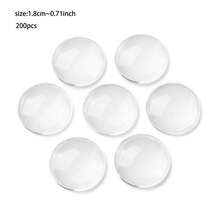 Approx. 200pcs Multi-Size Clear Glass Cabochons, Suitable For Photo Etching Pendant, DIY Jewelry Making - Patches - View 15