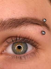 CIZME 16G Rook Earrings Silver Stainless Steel Rook Piercing Eyebrow Rings Body Piercing Jewelery Curved Barbell Cartilage Earring Studs For Women Men Eyebrow Bar Rook Piercing Jewelery