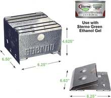 Sterno Foldable Portable Camping Stove - Easy-To-Assemble Outdoor Cooking Stove For Camping, Picnics, Tailgating &Amp; Emergencies - Silver - White - View 2