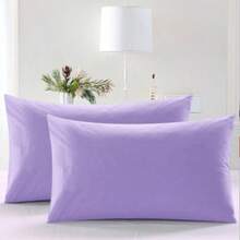 MADE IN TURKEY 2-Pack Plain Cotton Blend Pillowcases - 50x70 Cm - 70% Cotton - Soft & Durable - Deep Mint - View 2