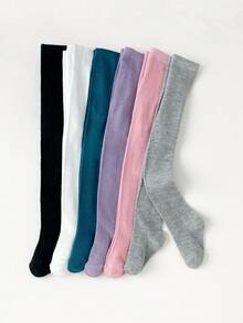 1 PC All-Season Solid Mid-Thickness Baby Toddler Leggings Socks – Children Girl Kid Tights For All-Season Wear - Multicolor - View 5