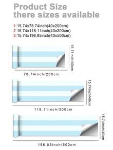 1 片波西米亚风格时尚蓝色、粉色、紫色条纹壁纸，易于安装，可拆卸，适用于儿童房、幼儿园装饰 - 彩色 - 查看 4