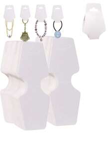 25/50/100/200pcs Jewelry Card Paper For Necklace, Bracelet, Hair Tie Organizer