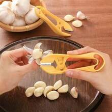 2 件套大蒜剥皮器套装，手动剥蒜器蒜瓣器切蒜器剥皮工具，适合家庭和商业使用