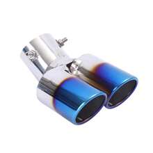 Stainless Steel Automobile Exhaust Pipe, Universal Car Exhaust Pipe Conversion Tail Pipe, Chrome-Plated Steel Exhaust Tip