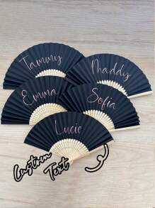 1 Stück personalisierter Name LOGO Weiß Hochzeit Fächer, klassischer DIY Fächer, dekorativer hochwertiger Personalisierter, stilvoller, exquisiter personalisierter, einzigartiger idealer Geschenkartikel für sie, ihn, Freund, Freundin, Vater, Familie, Mutter, Freunde, Haustiere, Sohn, langanhaltend, farbig, süß, niedlich, witzig, Kawaii, für Lehrer, für Jungen und Mädchen, für Teenager, Schüler der Sekundarstufe I und II, Studenten, Erstsemester, Zweitsemester, Unterstufenschüler