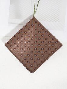 1 件男士休闲优雅花卉图案波西米亚风格手帕口袋巾，适合商务、宴会、派对、送礼