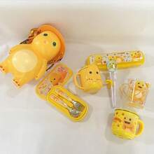 nailong 耐龙/奶龙卡通餐具，家用不锈钢防滴水杯，不锈钢叉勺套装，适用于水果、沙拉和餐食，卡通 3D 杯，适用于大水壶，完美的生日礼物，学校用品 - 彩色 - 查看 2