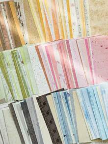 MOCARD 50 张/包简约复古备忘录文具纸、DIY 装饰剪贴簿背景纸、节日礼物、手工拼贴材料、个性化剪贴簿规划、创意学校用品、学校用品、返校 - 棕色 - 查看 3