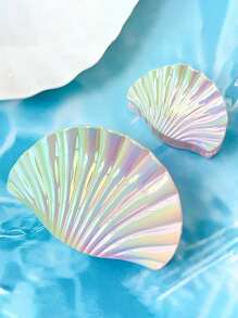 2pcs Set Elegant Ombre Color Shell Hair Clips, Women's Minimalist Fashion Hair Accessories, 2 Sizes Available, Suitable For Beach, Vacation, Mother's Day, Daily Wear, Family Gift Summer Hair Claw Claw Clips Hair Jaw Clip Hair Clamps
