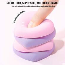10 Pcs/5 Pcs Set Bow Decor Soft Face Makeup Sponge Powder Puff Heart-Shaped Makeup Puff Cosmetic Foundation Sponge Wet &Dry Makeup Tool For Loose Powder Mineral Powder Setting (Pink),Makeup,Cheap,Room Decor,Vanity,Travel,Bedroom,Makeup Accessories,Puff,Makeup Blender,Powder Puff,Makeup Sponge,Cheap,Stocking Stuffers,Makeup,Makeup Tools,Cheap Stuff,Gifts,Gifts For Women,Christmas Gifts - Multicolor - View 2