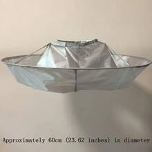 1pc Polyester Barber Umbrella Design Hair Cutting Cloak, DIY Hairdressing Apron, Foldable Salon Accessories For Hairdressers - Xám - Xem 6