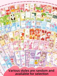 20/60/100/200 件可爱卡通贴纸，不干胶贴纸，派对 DIY 贴纸，趣味风格，可爱卡通主题，适合成人和青少年学校用品，返校