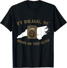 Fort Bragg Military Base-Army Post-Fayetteville, Nc Design T-Shirt)SP Gifts For Her - Black - View 1