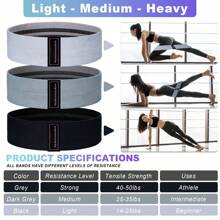 Faixa de Resistência para Exercícios, Faixa de Exercícios Nível 3, Conjunto de Faixa de Fitness Masculina e Feminina, Faixa para Quadril e Perna, Adequado para Fitness Familiar, Academia, Yoga, Pilates, Esporte, Academia, Exercícios em Casa, Tira de Academia, Faixas de Resistência