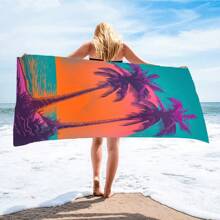 1pc Ultra-Fine Fiber Beach Towel, Suitable For Beach, Bathroom, Swimming, Quick-Drying, Absorbent, Lightweight