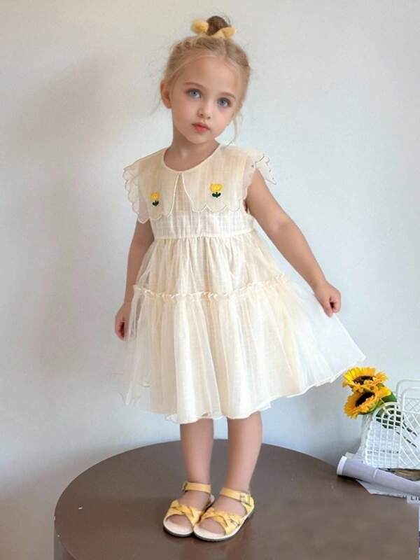 Girls Mid-Small Size Fashion 2025 Summer New Arrival Single Dress