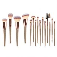 17P/15P Professional Makeup Brush Set | 3-Color Fibers, Cruelty-Free Face & Eye Brushes, Includes Foundation, Blush, Eyeshadow, Contour & Eyebrow Tools For Flawless Application (Travel Gift For Women)