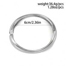 1pc Fashionable Minimalist Retro Chunky Jewelry Glossy Geometric Water Drop Springy Bracelet, Suitable For Women To Wear On Evening Party, Daily Occasions, And Perfect Gift For Holiday