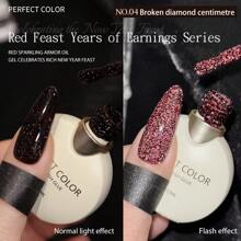 PERFEKTE FARBE Katzenaugen Gel Nagellack, 58 Farben, Weihnachts-Vampir-Katzenaugen Glitzer Gel Lack Set Rot Gold Glasperle Keramik Magnetischer Gel Lack Set, Kristall Schimmer Braun Gold Farben Nagel Gel Soak Off LED Nail Art Maniküre Salon DIY Geschenke