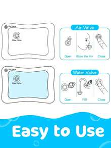 1个加厚充气海豚婴儿水垫，儿童拍打垫，PVC海洋鱼图案水上游戏垫玩具，婴儿拍打垫坐垫（款式和颜色随机），适合室内、沙滩、爬行和训练 - 适用于婴幼儿和新生儿，锻炼肌肉，促进发育 - 承重50公斤，柔软玩具，感官玩具，减压玩具，旅行玩具，婴儿必备，幼儿玩具，水上玩具，圣诞节，儿童生日礼物 - 彩色 - 查看 10