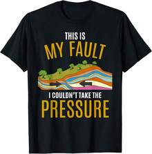 Tectonic Plates Model Earthquake Sorry Shirt T-Shirt Gift For Dad Graduation Gift For Son Thanksgiving Gift For Hostess - Black - View 1