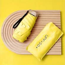 1 Pc Compact Folding Umbrella, Travel Umbrella, Lightweight Portable Umbrella, Fashionable Mini Sun Umbrella For Men, Women's UV Protection Waterproof Pocket Travel Umbrella, Gift For Her