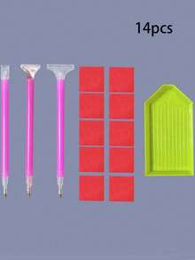 DIY人造钻石刷 钻石画刷 3头 6头 9头 钻石尖点刷 快速贴钻笔工具 美甲钻石刷采摘 工艺爱好者必备制作辅助工具 - 彩色 - 查看 9