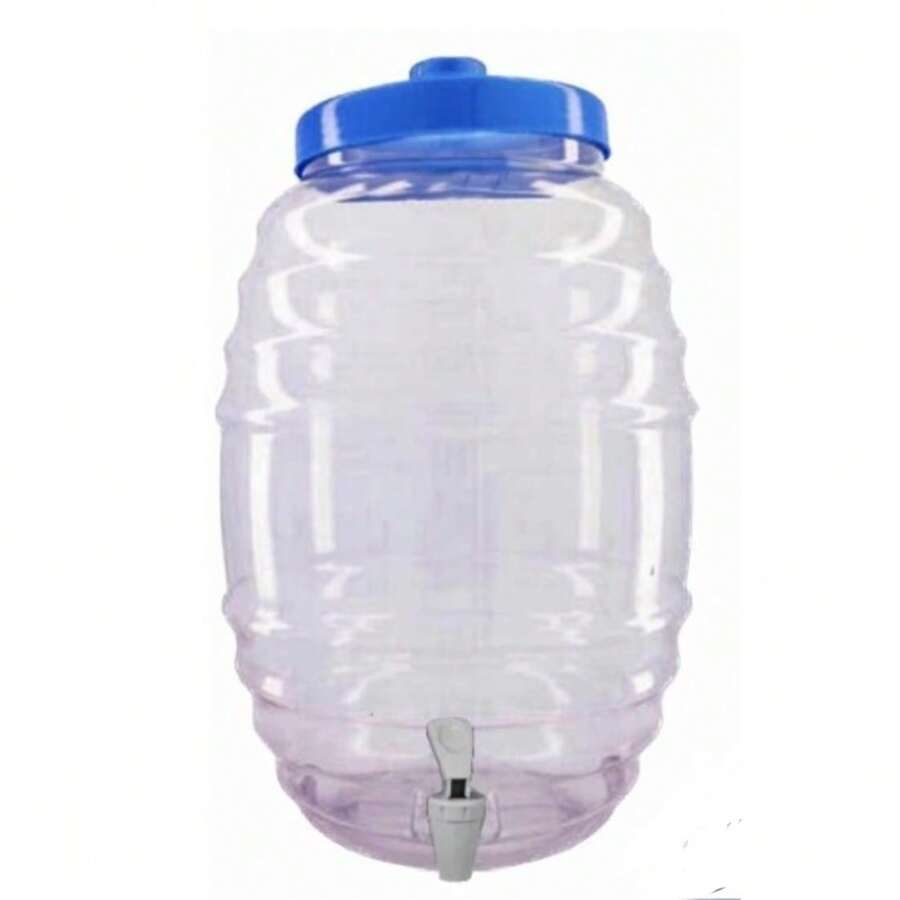 Barril vitrolero con llave 15 litros para bebidas fiestas infusiones agua jugos dispenser bebidas organizador eventos recipiente vidrio almacenamiento fiesta - Multicolor - Ver 1