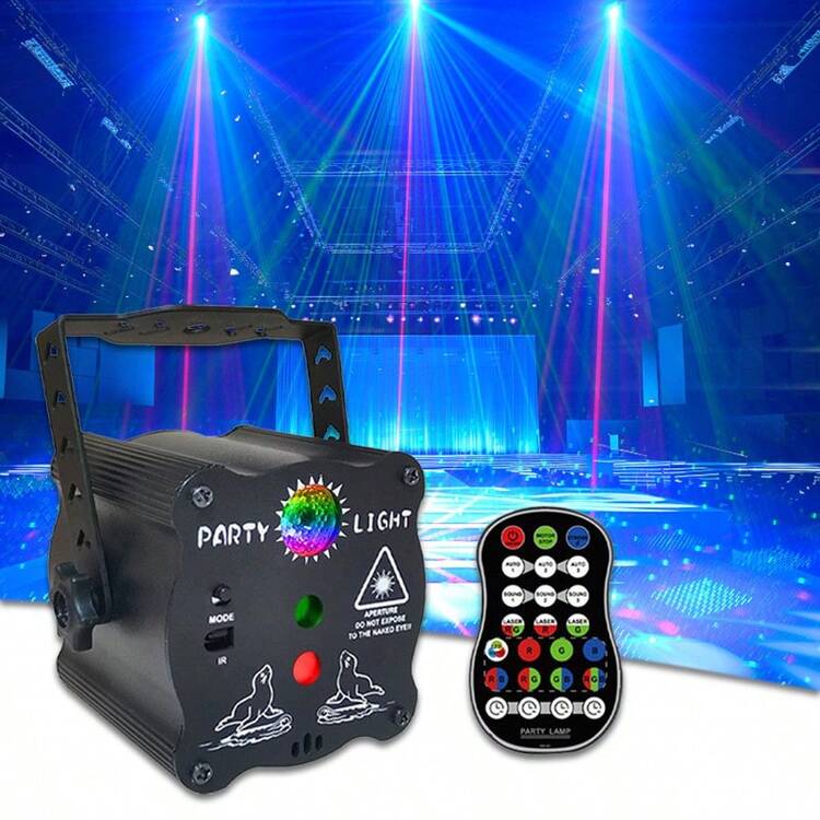 USB Powered Laser Lights, DJ Disco Stage Party Lights, 120 Lighting Effects, Projection Lights For Christmas And Halloween Decoration, Voice Controlled Strobe Projectors, Karaoke Bars, KTV Bars, Dance Gifts, Birthdays And Weddings - 彩色光 - 查看 9