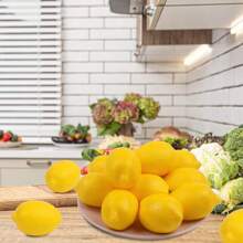 Artificial Lemons Artificial Fruits Fake Lemons Lifelike Lemonade Simulation Party Kitchen Table Summer Decorations Vase Filler Photographic Props (Yellow Lemons)
