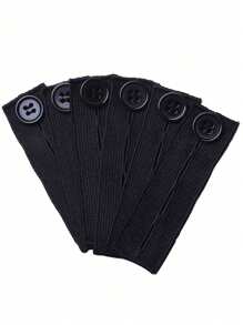 1pc/2pcs/4pcs Instant Adjustable Seamless Black Waist Belt Loop Extender For Jeans & Pants - Effortless Size Adjustment, Comfortable Fit, Easy Installation, Suitable For Men & Women Of All Sizes