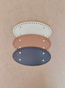 Pu Material Bag Base For Diy Hardware Leather Accessories, Oval Shaped Crossbody Bag Woven Bottom With Perforated Design, Multi-Purpose Stylish And Durable Padding For Comfort, Suitable, Daily Use, And Commuting, Compact And Portable For Travel, Perfect Gift For Fashion Lovers.