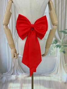 1pc Satin Fabric Bow Decor Back Accessory Waist Decoration,For Romantic Wedding Dress Valentine's Day Accessories - Multicolor - View 6