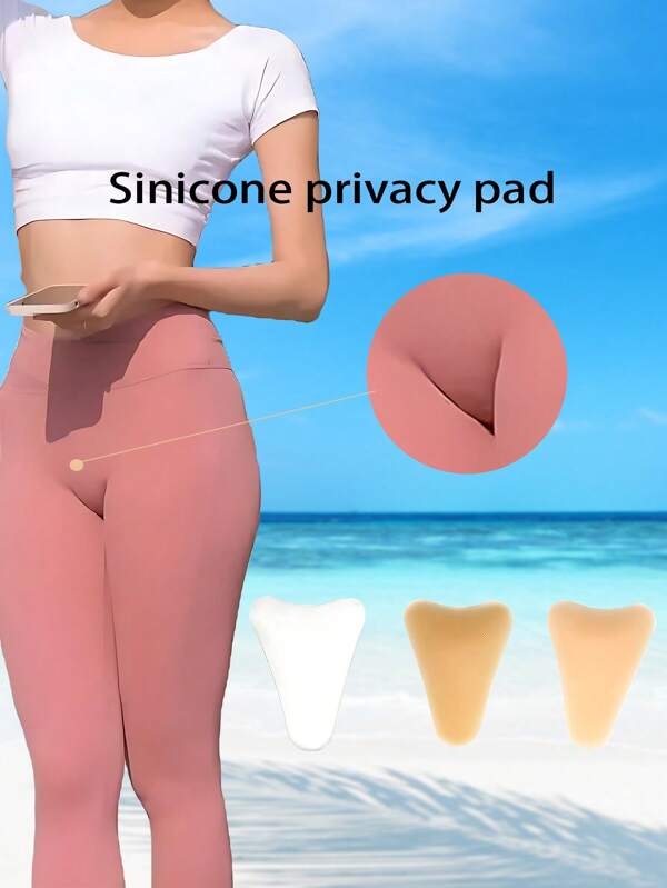 1pc/3pcs Women's Silicone Anti-Exposure And Embarrassment Yoga Pants Tennis Clothes Private Protection Stickers Self-Adhesive