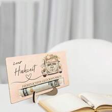 3styles Wedding Blessing Gifts, German Wooden Money Holder Cash Gift Packaging, Wedding Decoration Ornaments Newlyweds Wedding Souvenirs, Home Decoration Room Desktop Ornaments, Love Decorations