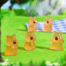 10/20 piezas Mini figuras de resina de Carpinchos, luminosos que brillan en la oscuridad, pequeñas figuras divertidas de Carpinchos, miniaturas de resina de Carpinchos, personajes de dibujos animados pequeños de Carpinchos para decoración del hogar, coche, oficina, fiestas de adolescentes (color aleatorio) - Multicolor - Ver 5