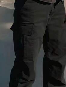 New Arrival Spring & Summer Loose Casual Straight-Leg Cargo Pants For Men, Versatile And Japanese Style - Black - View 3