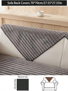 1件装四季加厚保暖沙发垫套，现代简约防滑沙发座垫，防尘可水洗沙发套，深灰色时尚柔软防褪色宠物友好型沙发套，可调节，适用于转角沙发、卧室、办公室、客厅家具 - 深灰色 - 查看 19