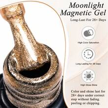 Mtssii 1 件海蓝色猫眼凝胶指甲油，7ml 果冻磁性猫眼凝胶指甲油，半永久性可去除 UV 凝胶清漆，适合夏季指甲美甲 DIY 适合家庭和沙龙