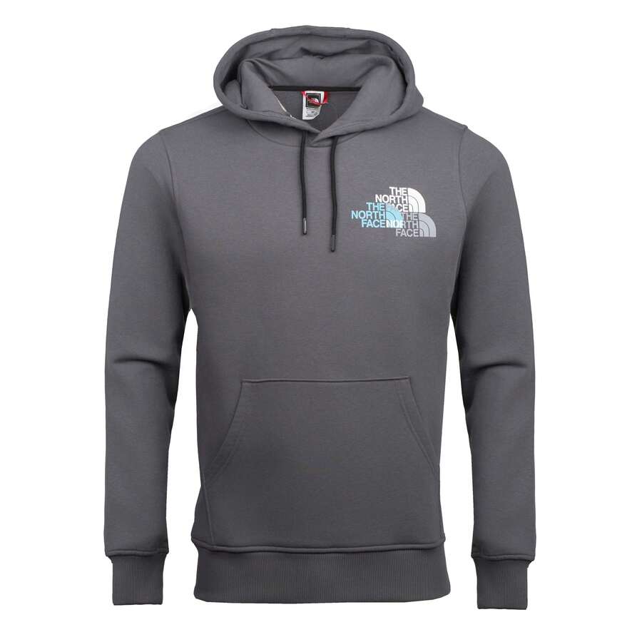 The North Face Multi Dome Hoodie FURTHER REDUCED PRICE FROM £49.95 NOW ONLY £44.95 Dark Grey Cotton Overhead Hooded Top FREE UK DELIVERY The North Face White Hoodie Kangaroo Pockets Casual Wear Regular Fit - Grey - View 1