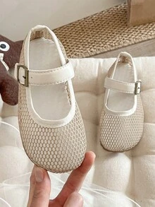 Girls' Shoes! Breathable Net Mesh Style, Simple, Elegant, Comfortable And Versatile. Perennial Flat Shoes, Convenient And Comfortable To Wear - Apricot - View 8