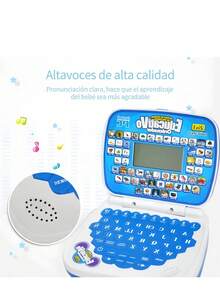 Interactive Educational Mini Laptop Spanish/English Kids - Blue - View 6