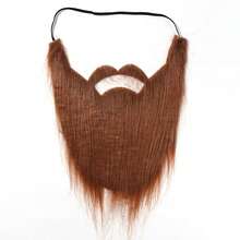 1pc Halloween Costume Party Prop Black Fake Beard, Stage Performance Cosplay Mustache Funny Prank Accessories - Black - View 9
