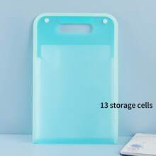 手风琴式文件收纳盒，多层标签文件整理盒，适用于A4纸张，可用于家庭和办公室文件整理和收据存放，是返校和学习用品的必备品。 - 彩色 - 查看 19