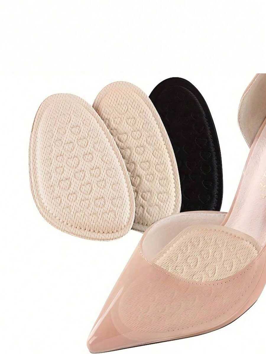 Plantillas de calzado para mujer de media talla, con área de dedos de los pies acolchada, suave y antideslizante, adecuadas para tacones altos, plantillas de media talla para la parte delantera del pie, ideales para San Valentín, mascotas, carnaval, calzado, selecciones de primavera y verano, regalos para damas de honor, habitación, decoración de dormitorio, playa, viajes, para hombres, para mujeres, vacaciones, cosas lindas - Beis - Ver 1