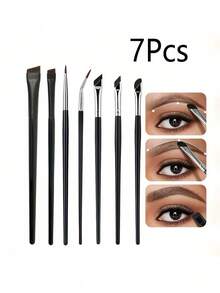 5/7-Piece Precision Eye Makeup Brush Set | Scythe & Angled Eyeliner, Eyebrow Brushes With Long Handle Reversible Design – Soft Synthetic Bristles For Sensitive/Dry Skin (Professional Grade),Brush Set,Makeup Brush Kit,Make Up Brush Set,Make Up Set Complete,Makeup Brush Set,Complete Makeup Kit,Brush Kit,Brushes Makeup Set,Makeup Gift Set - Multicolor - View 8