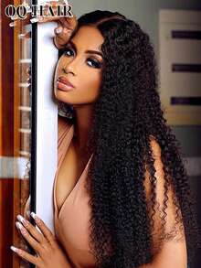 OQ Hair Wear And Go Glueless Wig Kinky Curly 6x4 HD Lace Closure Wig Human Hair Wig Glueless Wear Go Wigs Pre-Cut & Pre-Plucked 180% Density 24 Inch Unprocessed Real Hair Natural Color Stylish Natural Looking Young For Women Halloween Maquillaje Hair Extensions Cosplay Fairy Hair Wedding Mermaid Black Wig Hair Stuff - SNatural - View 8